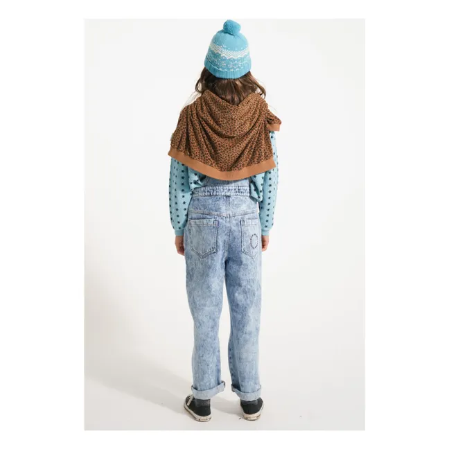 Sweat Côtelé Etoiles Coton Bio | Bleu