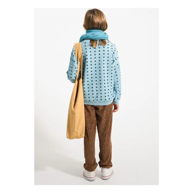 Sweat Côtelé Etoiles Coton Bio | Bleu