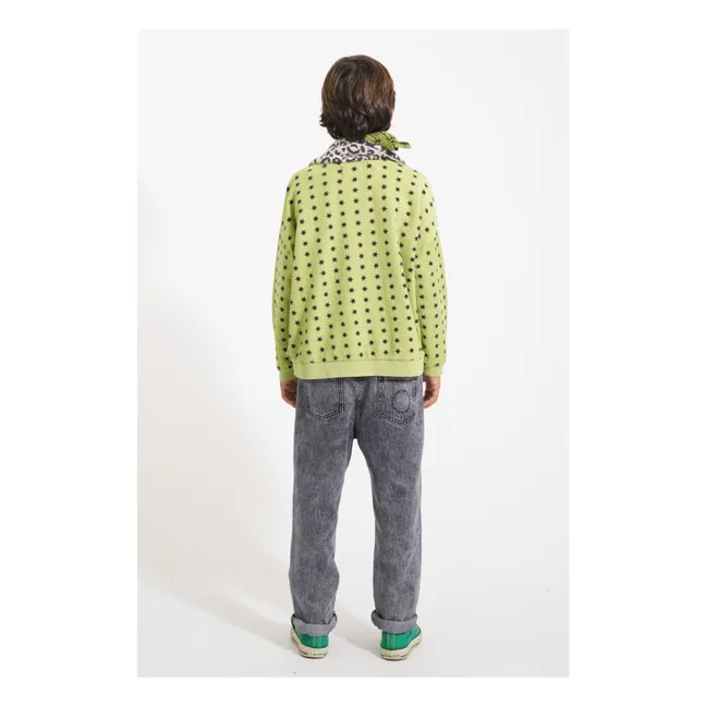 Sudadera acanalada Stars Algodón orgánico | Verde