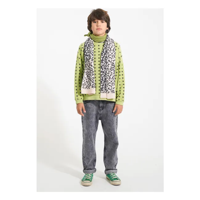 Sudadera acanalada Stars Algodón orgánico | Verde