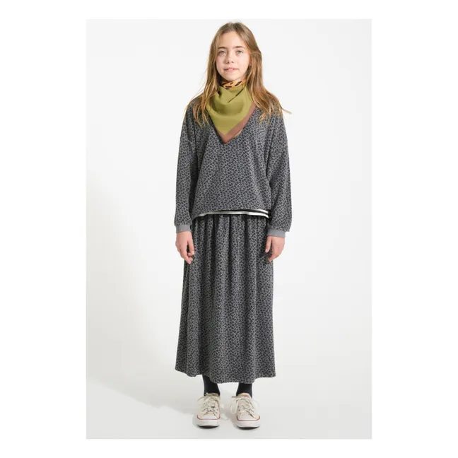 Sweat Léopard Eponge Coton Bio | Gris