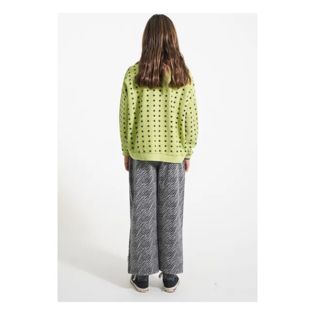 Sudadera acanalada Stars Algodón orgánico | Verde
