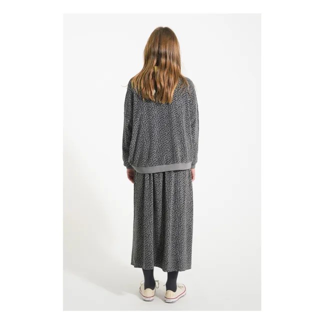 Sweat Léopard Eponge Coton Bio | Gris