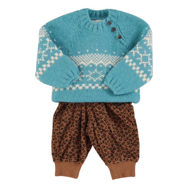 Jogger Léopard Eponge Coton Bio | Brun