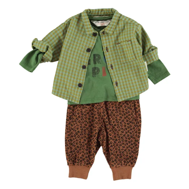 Jogger Léopard Eponge Coton Bio | Brun