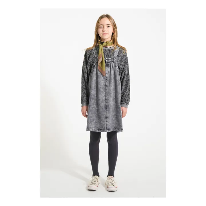 Robe en Jean Délavée | Noir- Image produit n°1