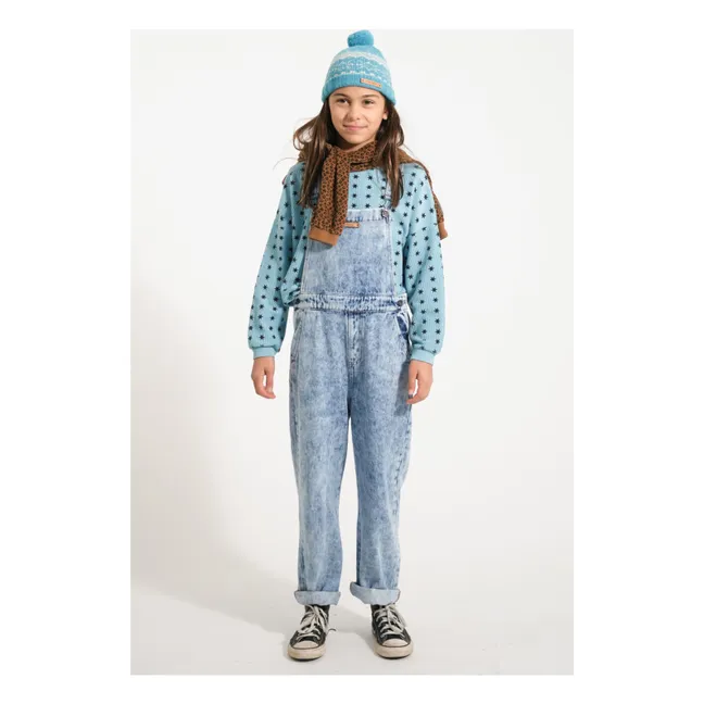 Salopette en Jean Délavé | Bleu Clair