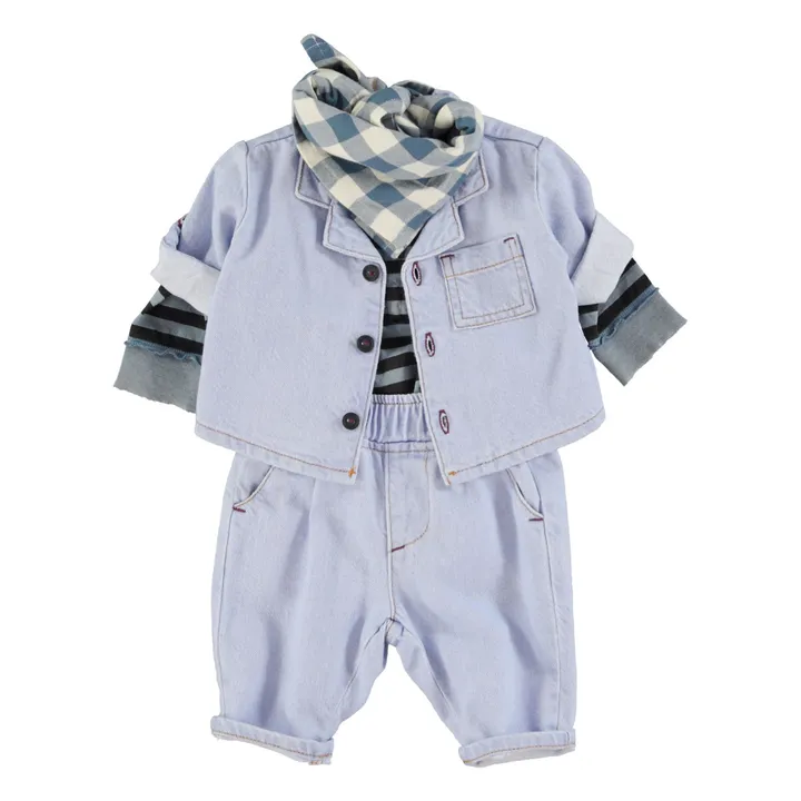 Jean Droit Elastiqué | Bleu Clair- Image produit n°7