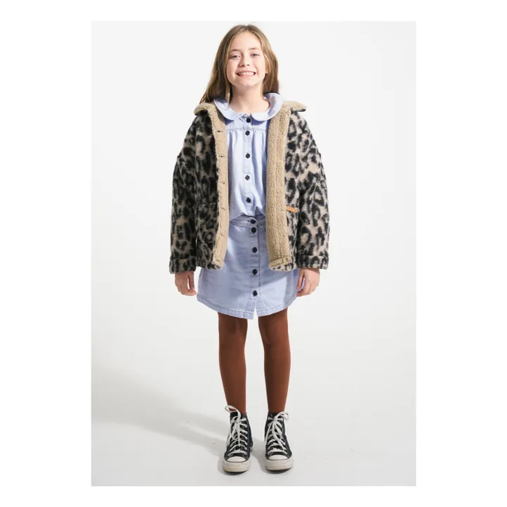 Blouse en Jean Col Claudine | Bleu Clair- Image produit n°5