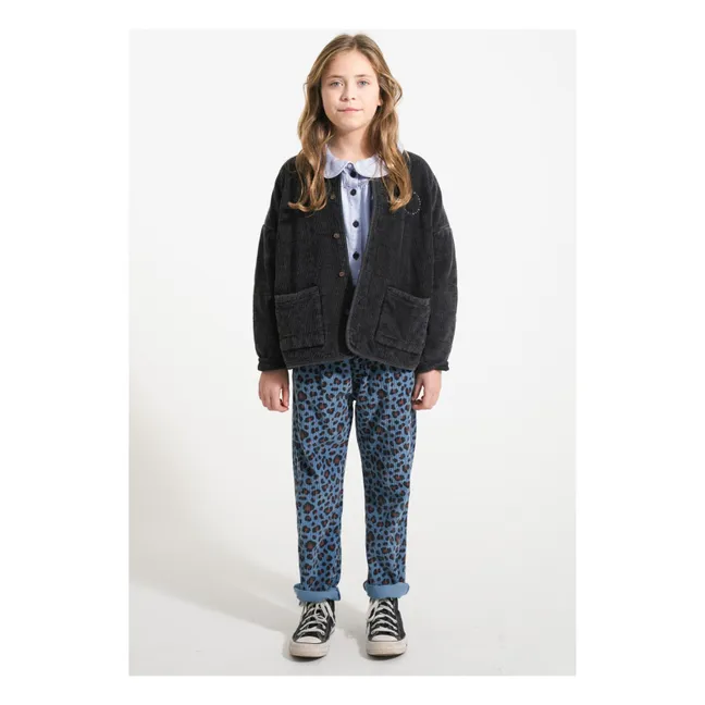 Blouse en Jean Col Claudine | Bleu Clair
