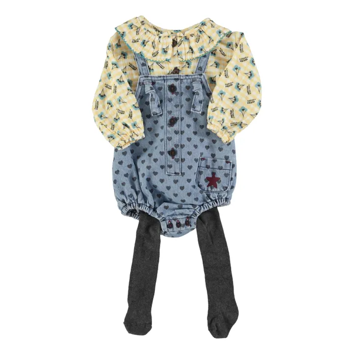 Pelele Jean Hearts | Azul Claro- Imagen del producto n°1