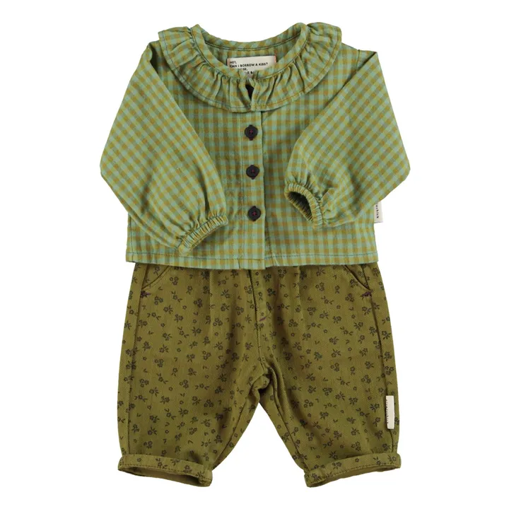 Pantalones florales | Olive- Imagen del producto n°2