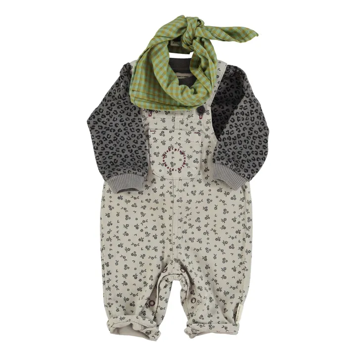 Mono floral para bebé | Gris Claro- Imagen del producto n°2