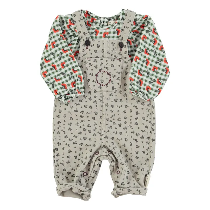 Mono floral para bebé | Gris Claro- Imagen del producto n°1