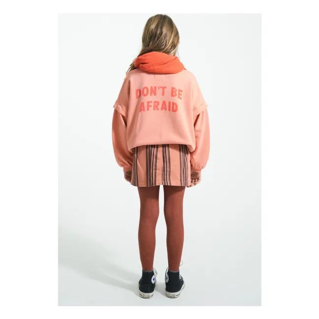 Jupe Rayée Coton Bio | Rose