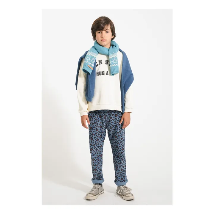 Pantalones de pana con leopardo | Azul- Imagen del producto n°1