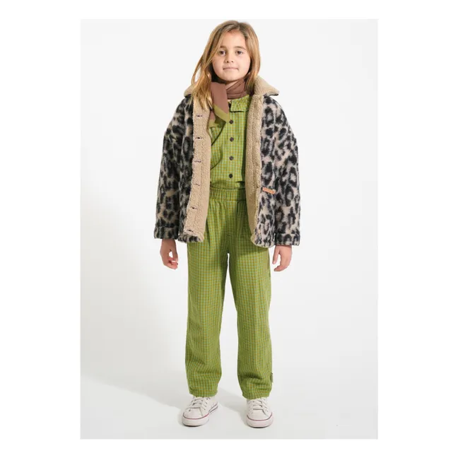 Blouse Col Carreaux Coton Bio | Vert