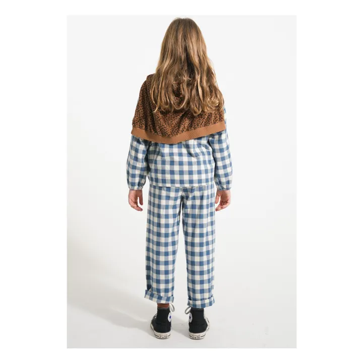 Pantalón a cuadros de algodón orgánico | Azul- Imagen del producto n°2