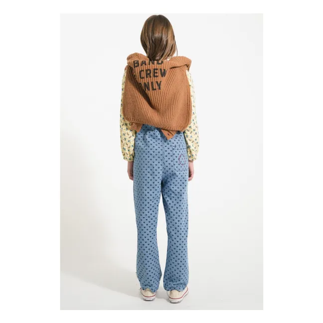 Blouse Col Claudine Fleurs | Jaune