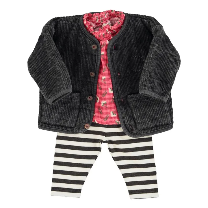 Blusa de flores con cuello fruncido | Rosa- Imagen del producto n°9