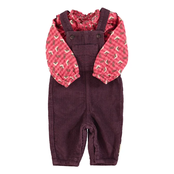 Blusa de flores con cuello fruncido | Rosa- Imagen del producto n°8