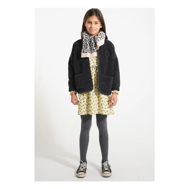 Robe Plastron Fleurs | Jaune