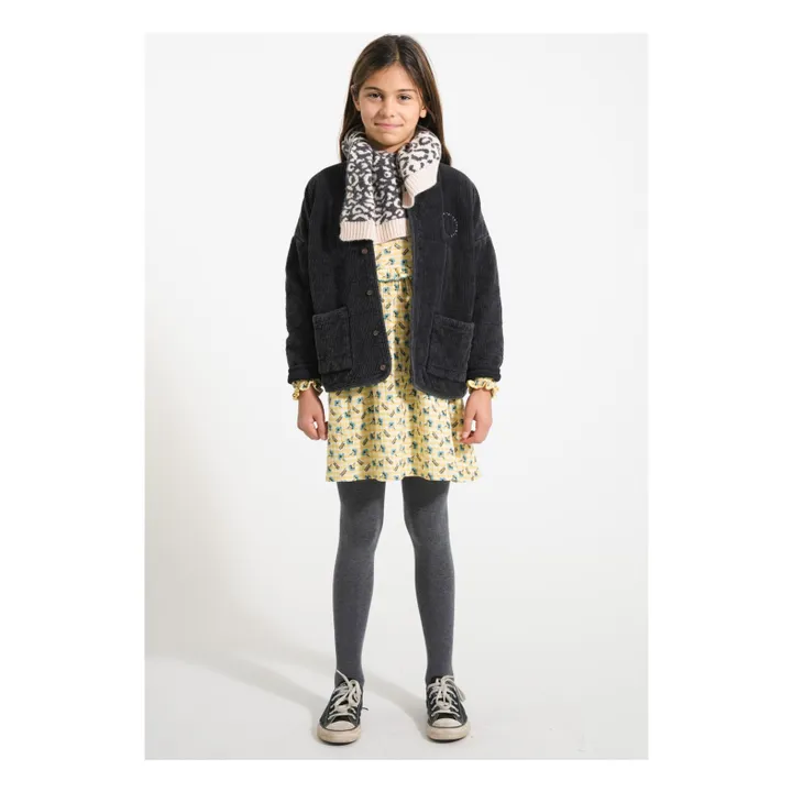 Robe Plastron Fleurs | Jaune- Image produit n°1