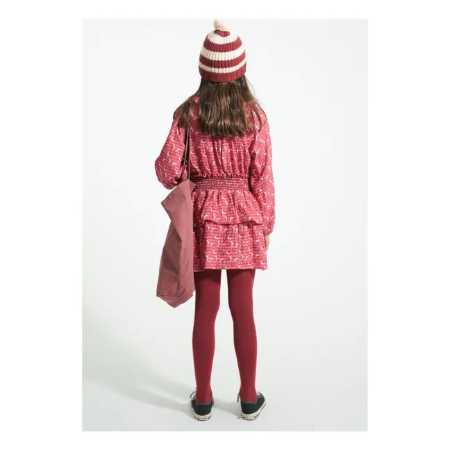 Blouse Col Froncé Fleurs | Rose