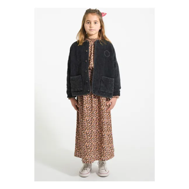 Blouse Volants Fleurie | Noir