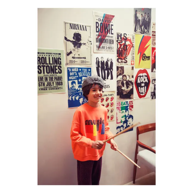 Music Sweat Organic cotton | Neon orange