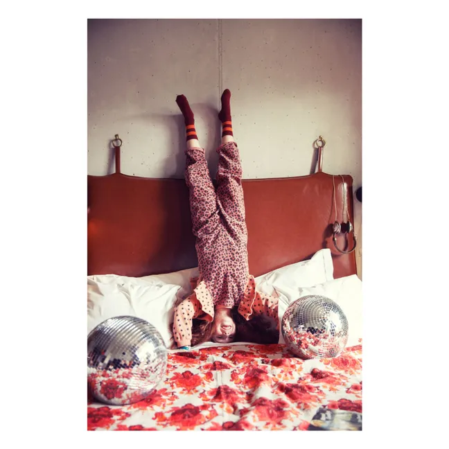 Sweat Côtelé Volants Etoiles Coton Bio | Corail