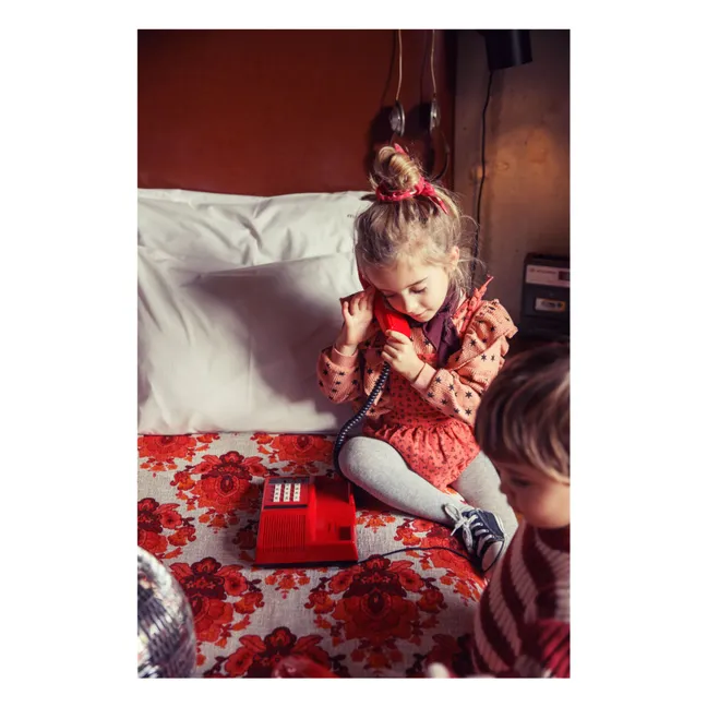 Sweat Côtelé Volants Etoiles Coton Bio | Corail