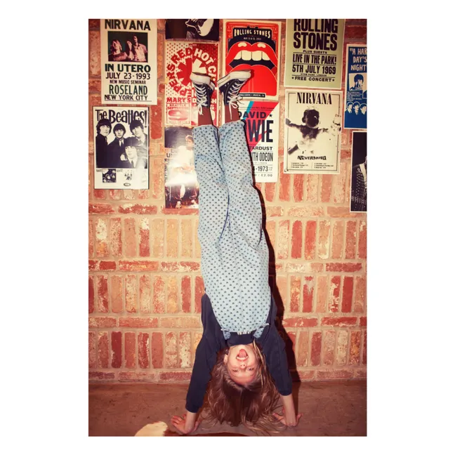 Salopette en Jean Cœurs | Bleu Clair