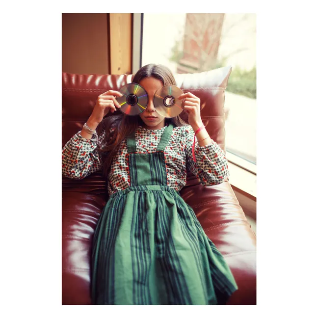 Blouse Carreaux Fleurs | Vert