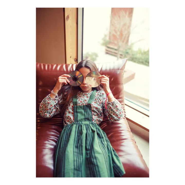 Blouse Carreaux Fleurs | Vert- Image produit n°9