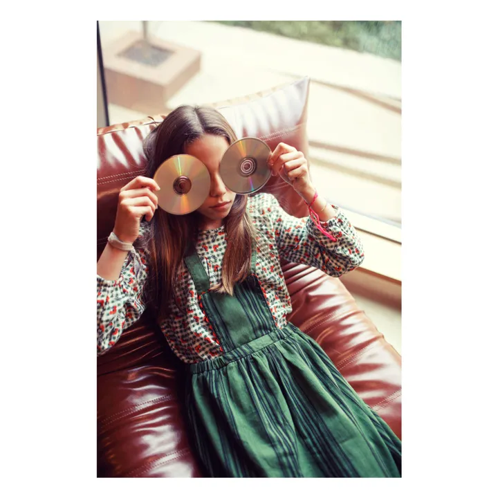 Blouse Carreaux Fleurs | Vert- Image produit n°7