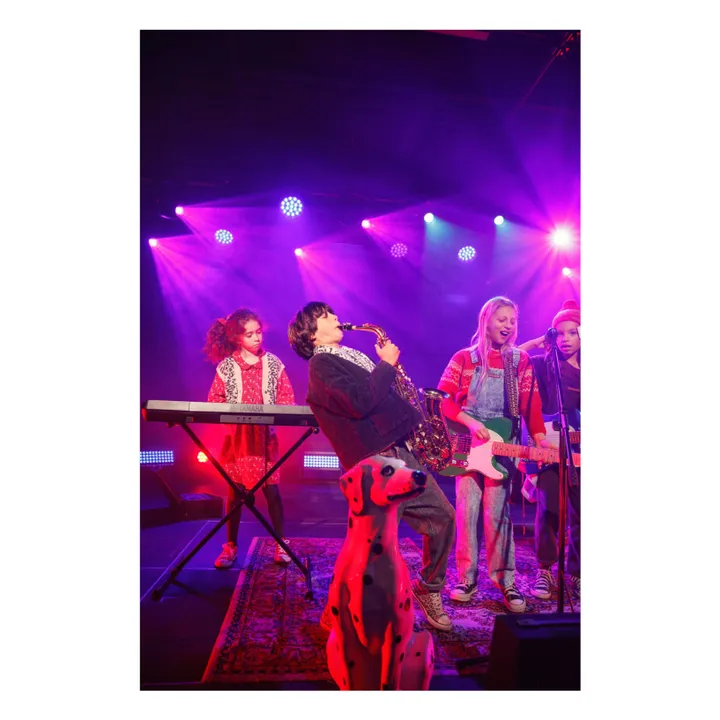 Vestido con cuello Claudine de flores | Rosa- Imagen del producto n°4