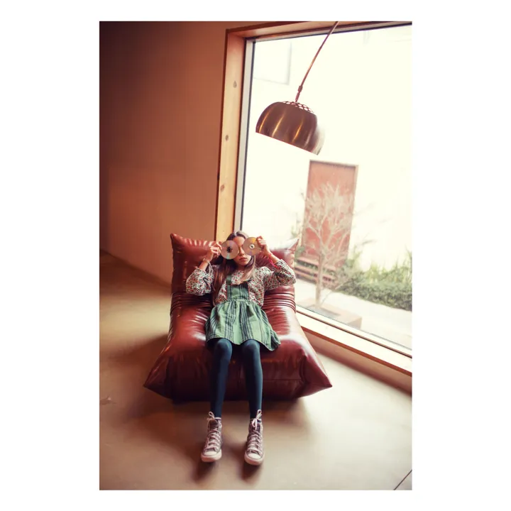 Blouse Carreaux Fleurs | Vert- Image produit n°11