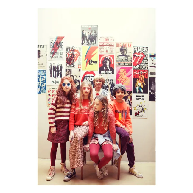 Jupe Longue Fleurie | Noir