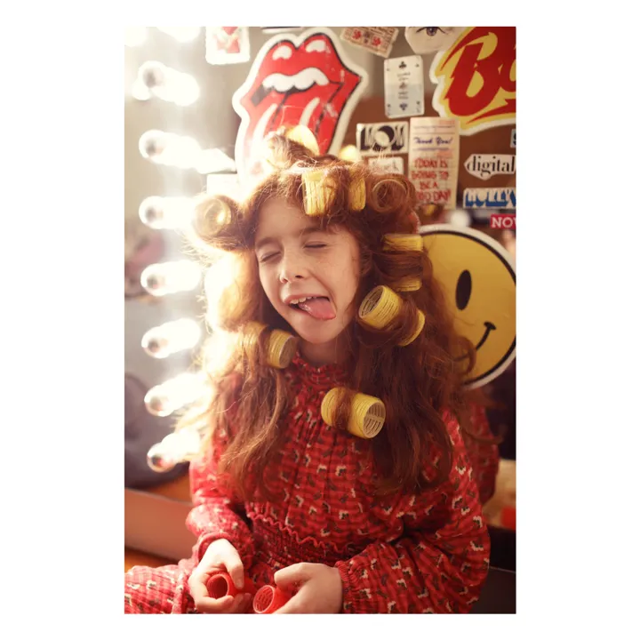 Blusa de flores con cuello fruncido | Rosa- Imagen del producto n°14