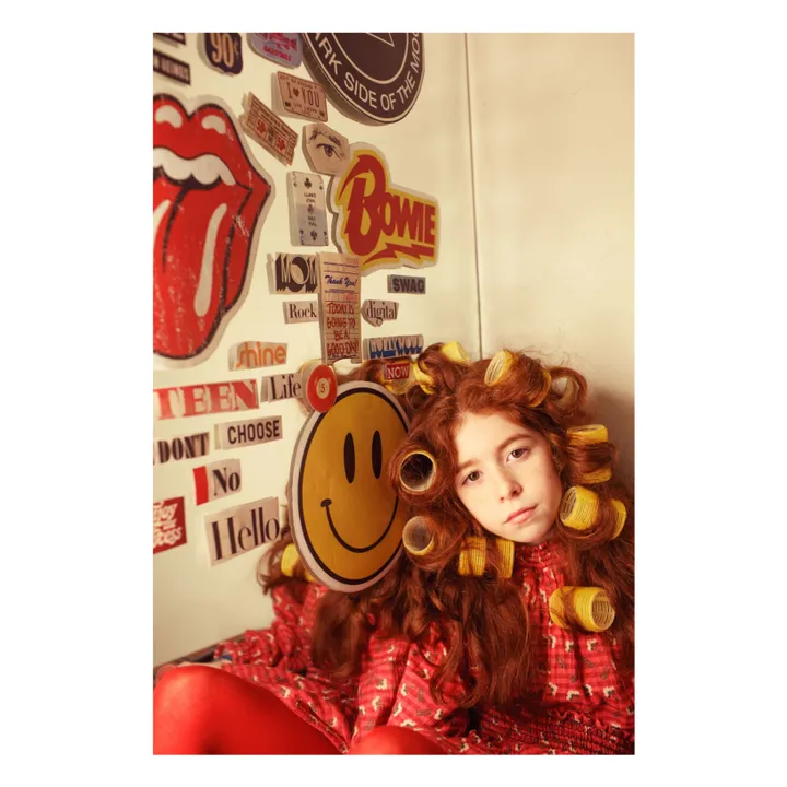 Blusa de flores con cuello fruncido | Rosa- Imagen del producto n°15