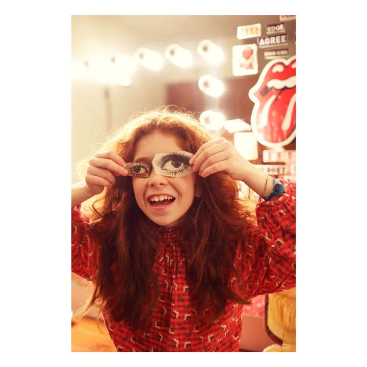 Blusa de flores con cuello fruncido | Rosa- Imagen del producto n°12