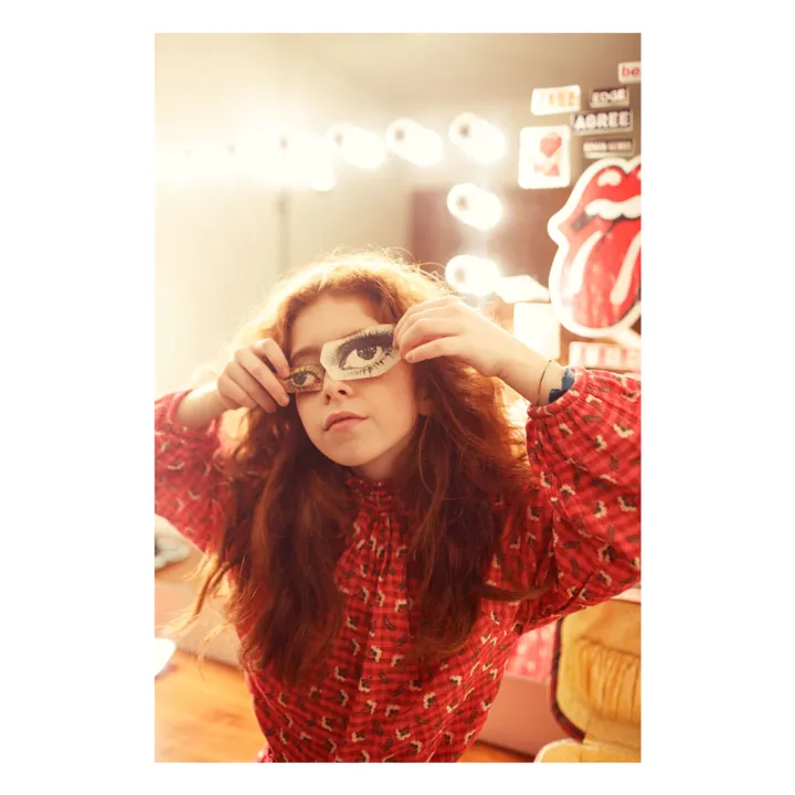 Blusa de flores con cuello fruncido | Rosa- Imagen del producto n°11