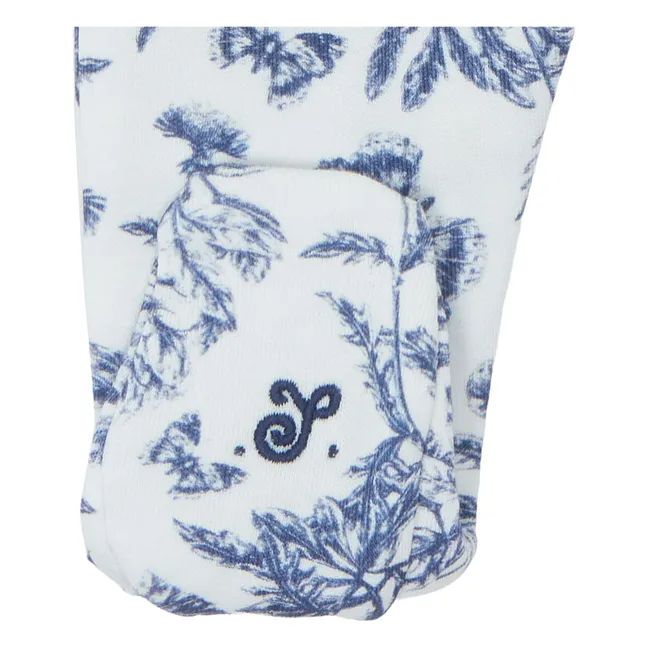 Pyjama Dors-bien Toile de Jouy | Bleu marine