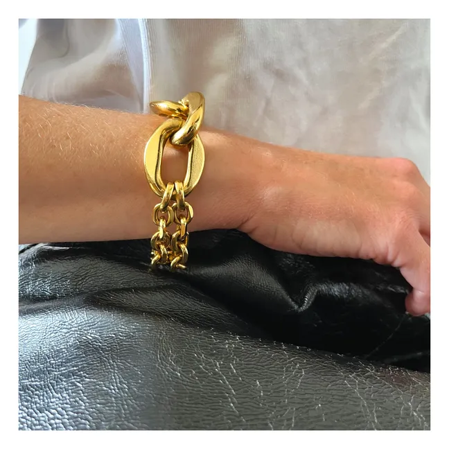 Bracelet Double Chaine Edgar | Doré