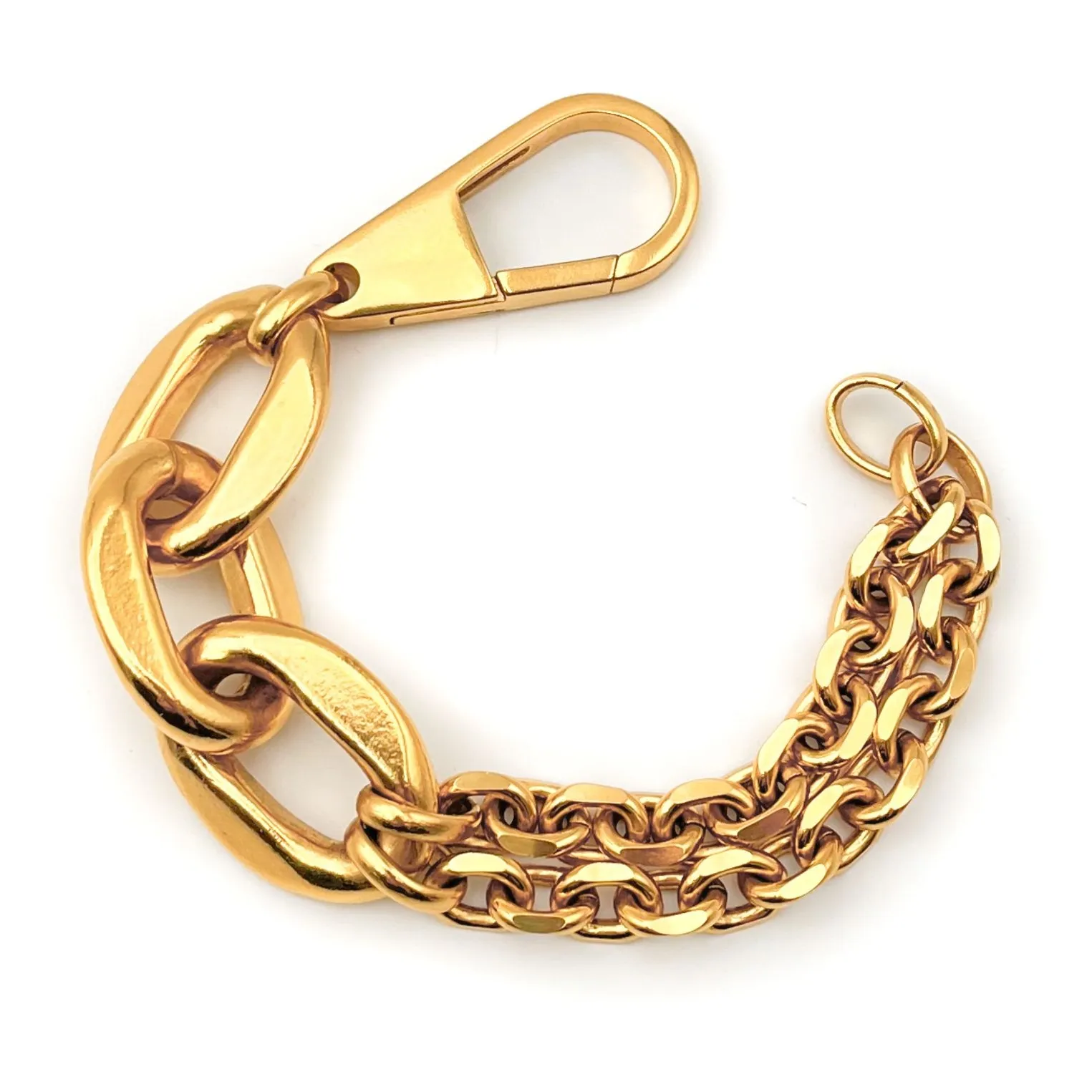 Perrine Taverniti Gold Edgar Double Chain Bracelet