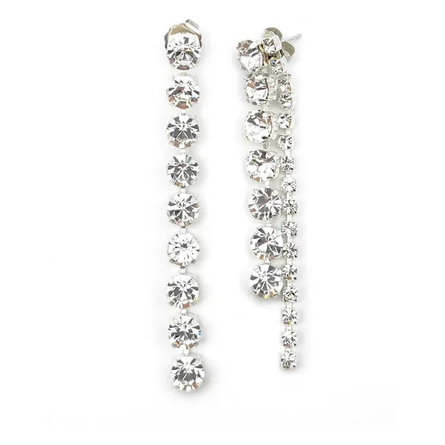 Boucles d'Oreilles Asymétriques Alma | Argenté