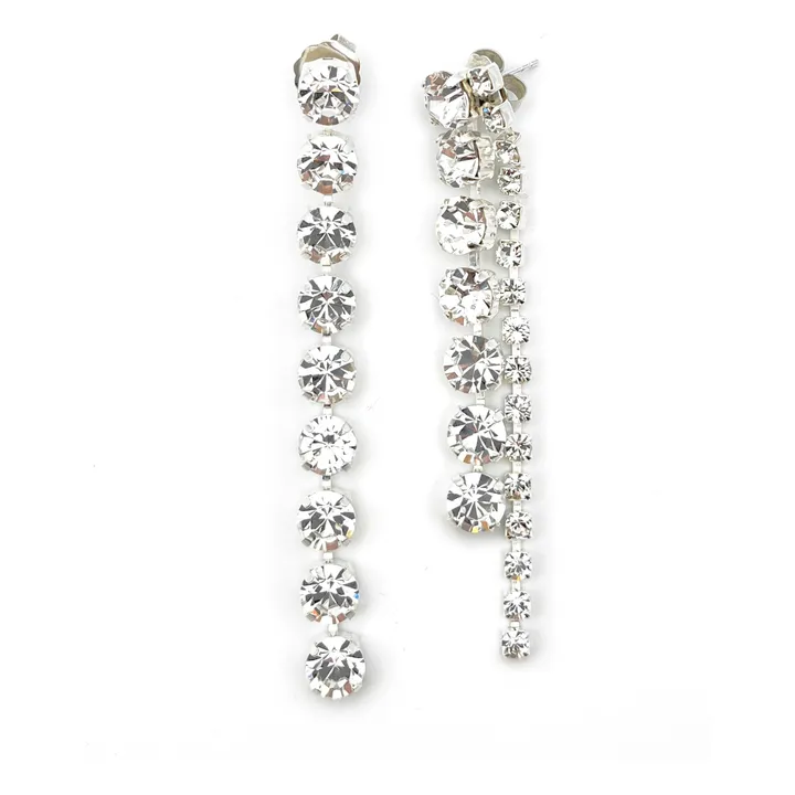 Boucles d'Oreilles Asymétriques Alma | Argenté- Image produit n°0