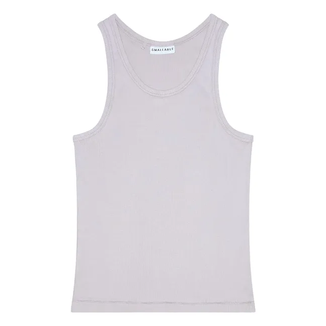 Geripptes Tank-Top Ayla Bio-Baumwolle | Mastic