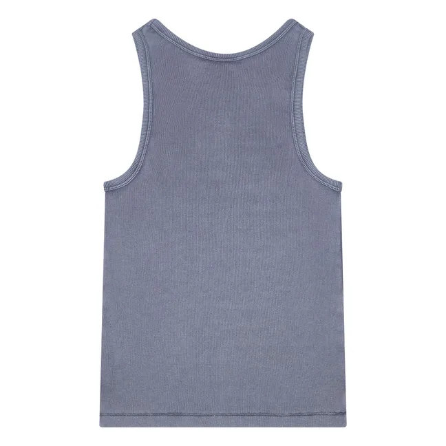 Geripptes Tank-Top Ayla Bio-Baumwolle | Kohlegrau